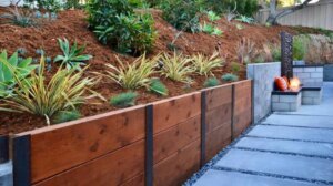 steel beam retaining wall