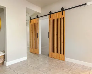 wood slat closet doors