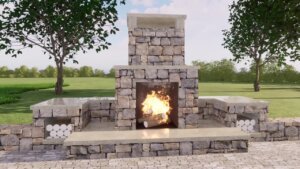 outdoor fireplace blueprints