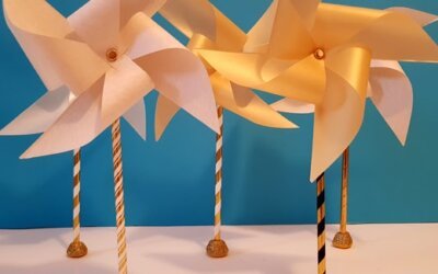 how to make a pinwheel with brass fasteners