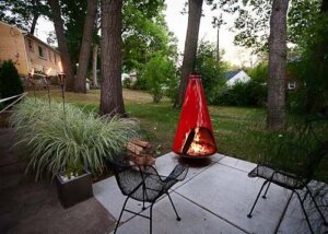 Mid century modern chiminea