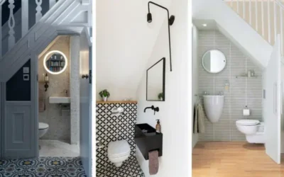 under the stairs powder room